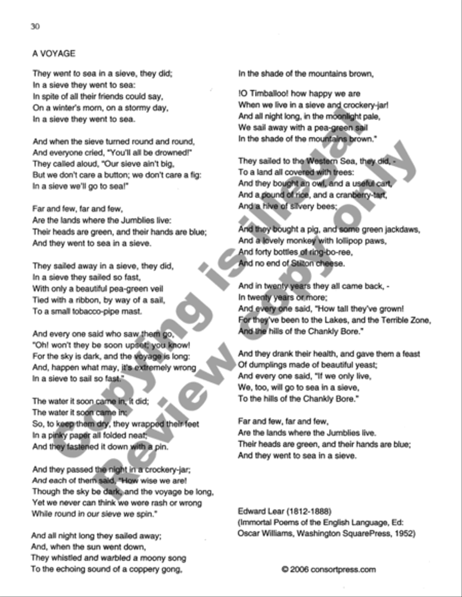 A Song, A Prayer, A Voyage 4-Part scores gallery preview page 30
