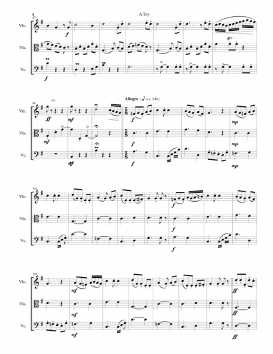 A Toy for string trio String Trio scores gallery preview page 4
