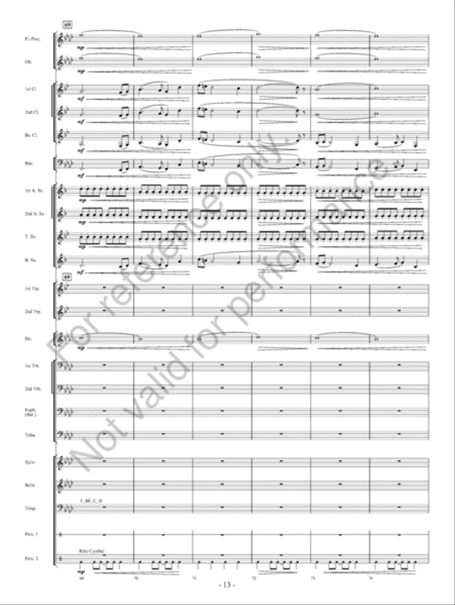 On The Banks… On The Banks… Concert Band scores gallery preview page 14