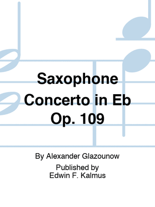 Saxophone Concerto in Eb Op. 109