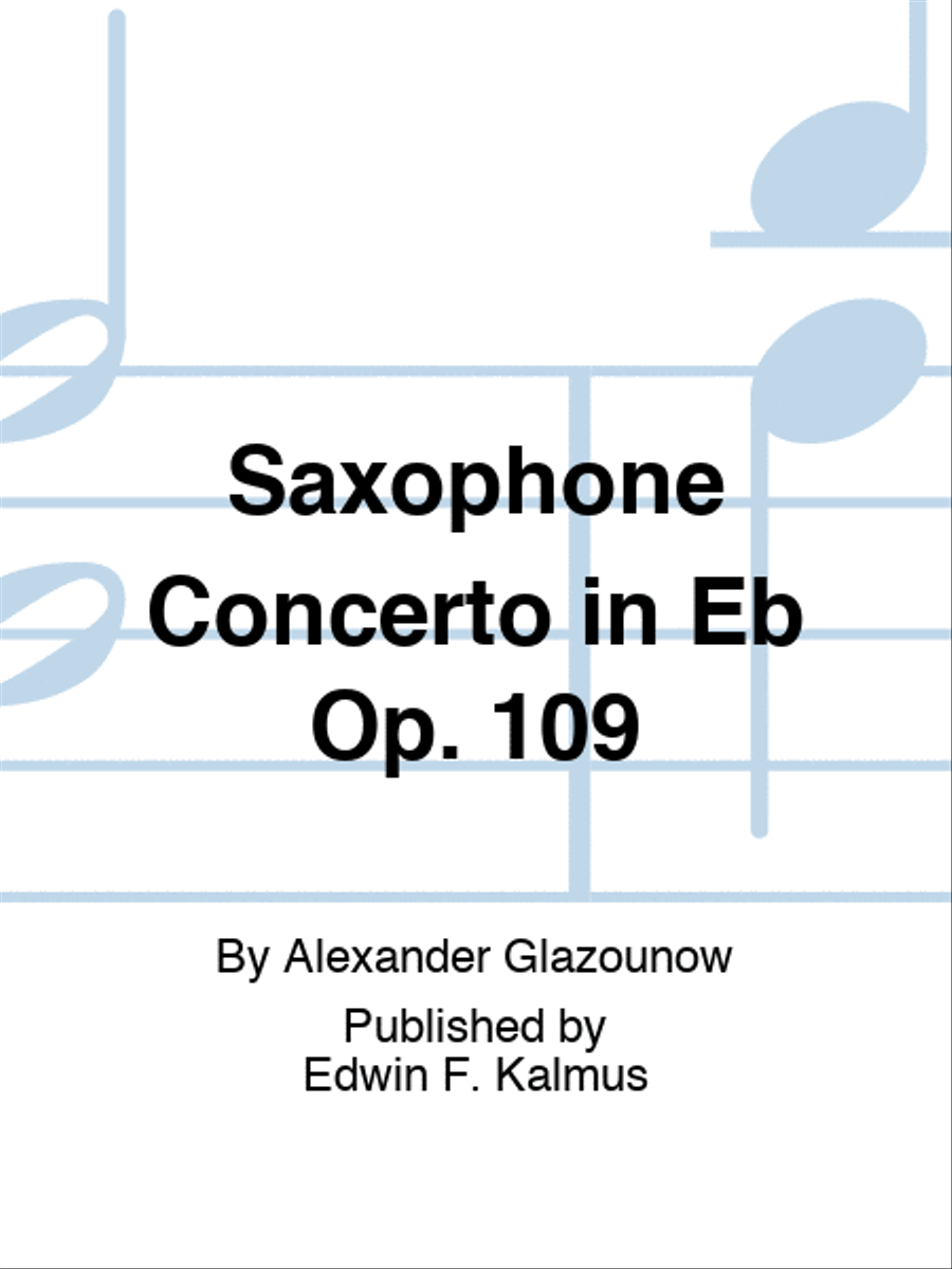 Saxophone Concerto in Eb Op. 109