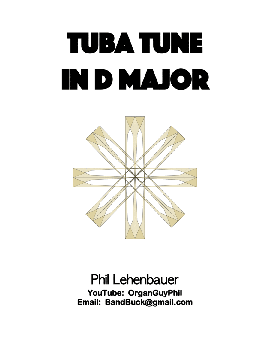 Tuba Tune in D major, organ work by Phil Lehenbauer Tuba scores gallery preview page 1