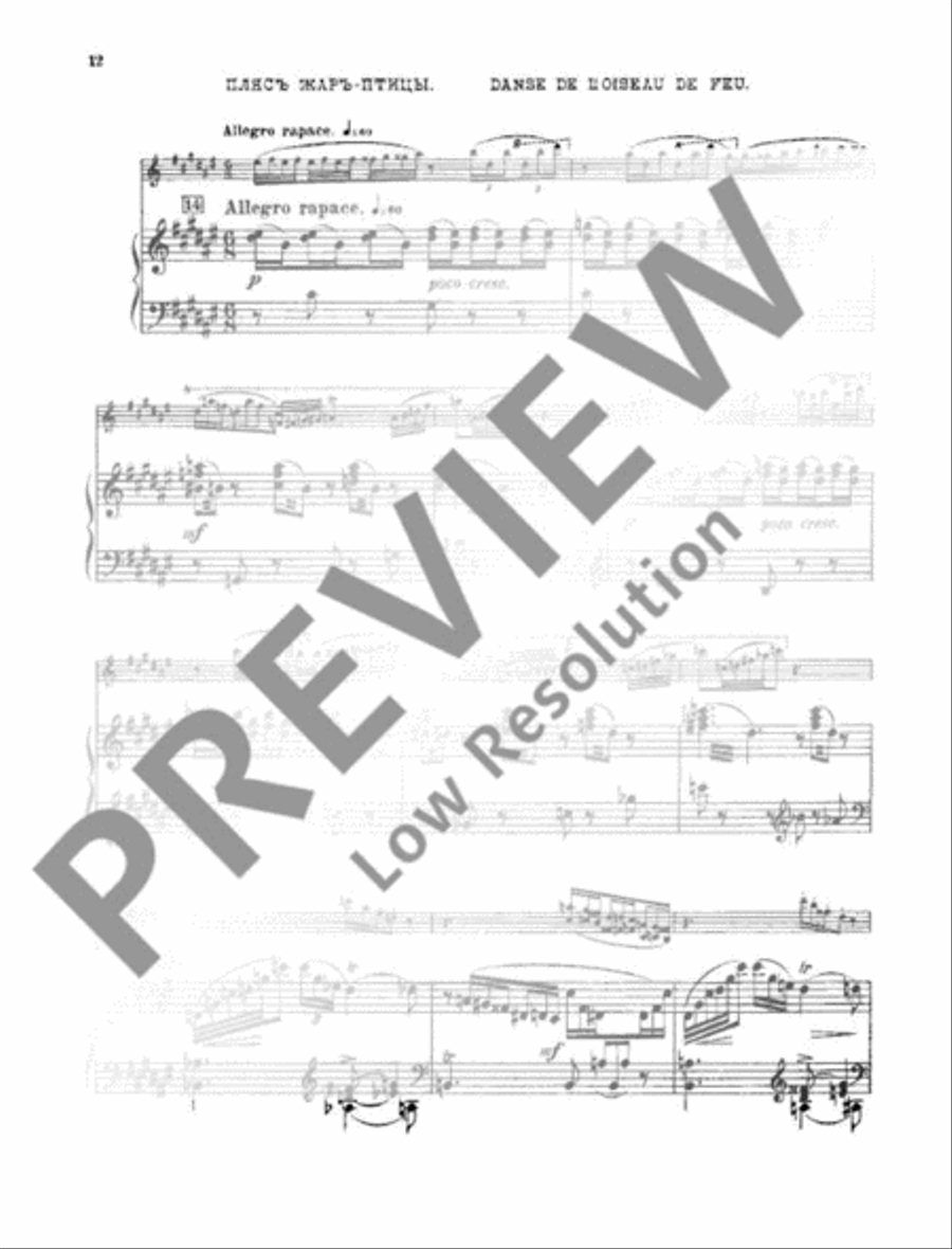 L'oiseau de feu - The Firebird Piano scores gallery preview page 13