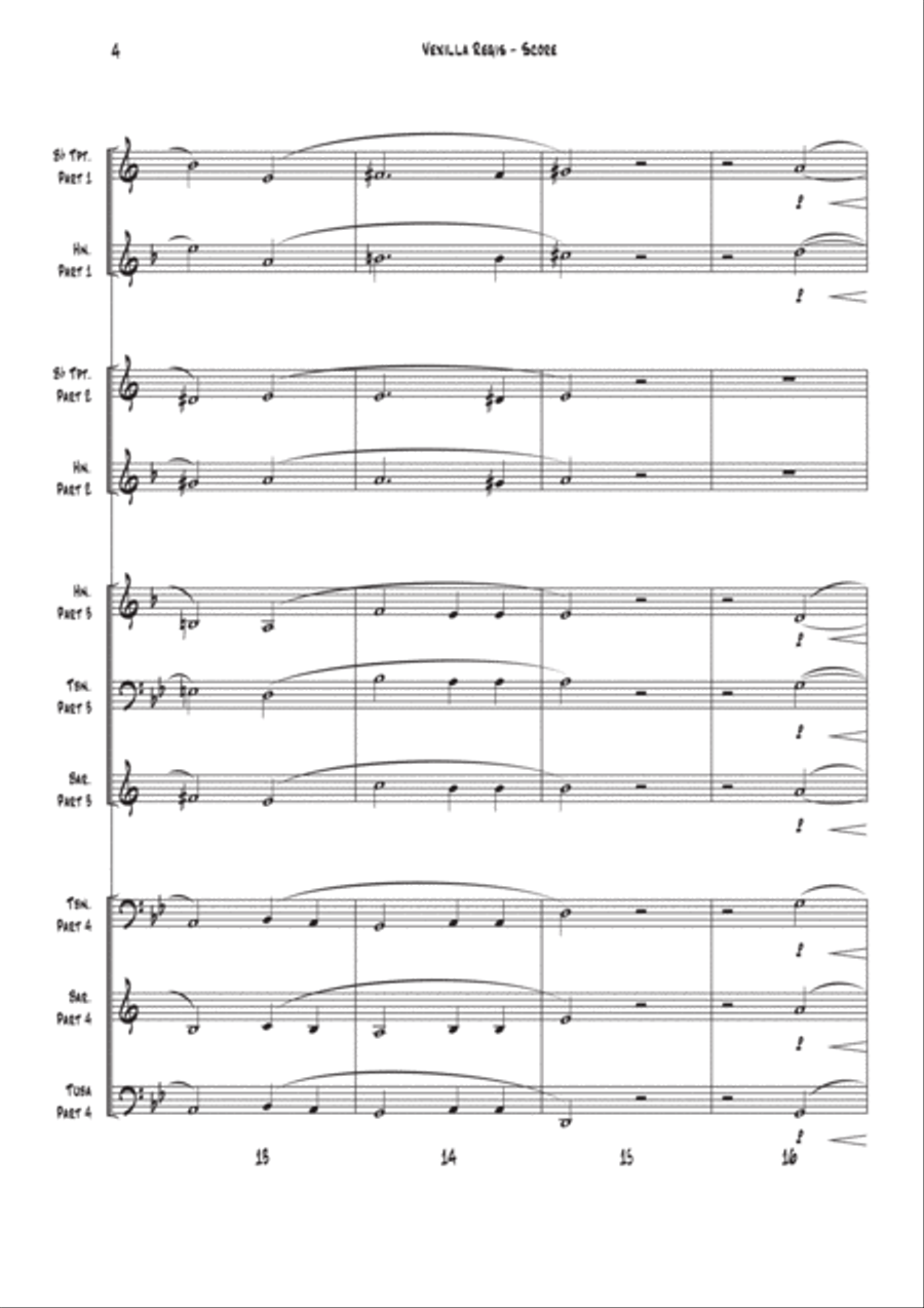 Vexilla Regis for Brass Ensemble Brass Ensemble scores gallery preview page 5