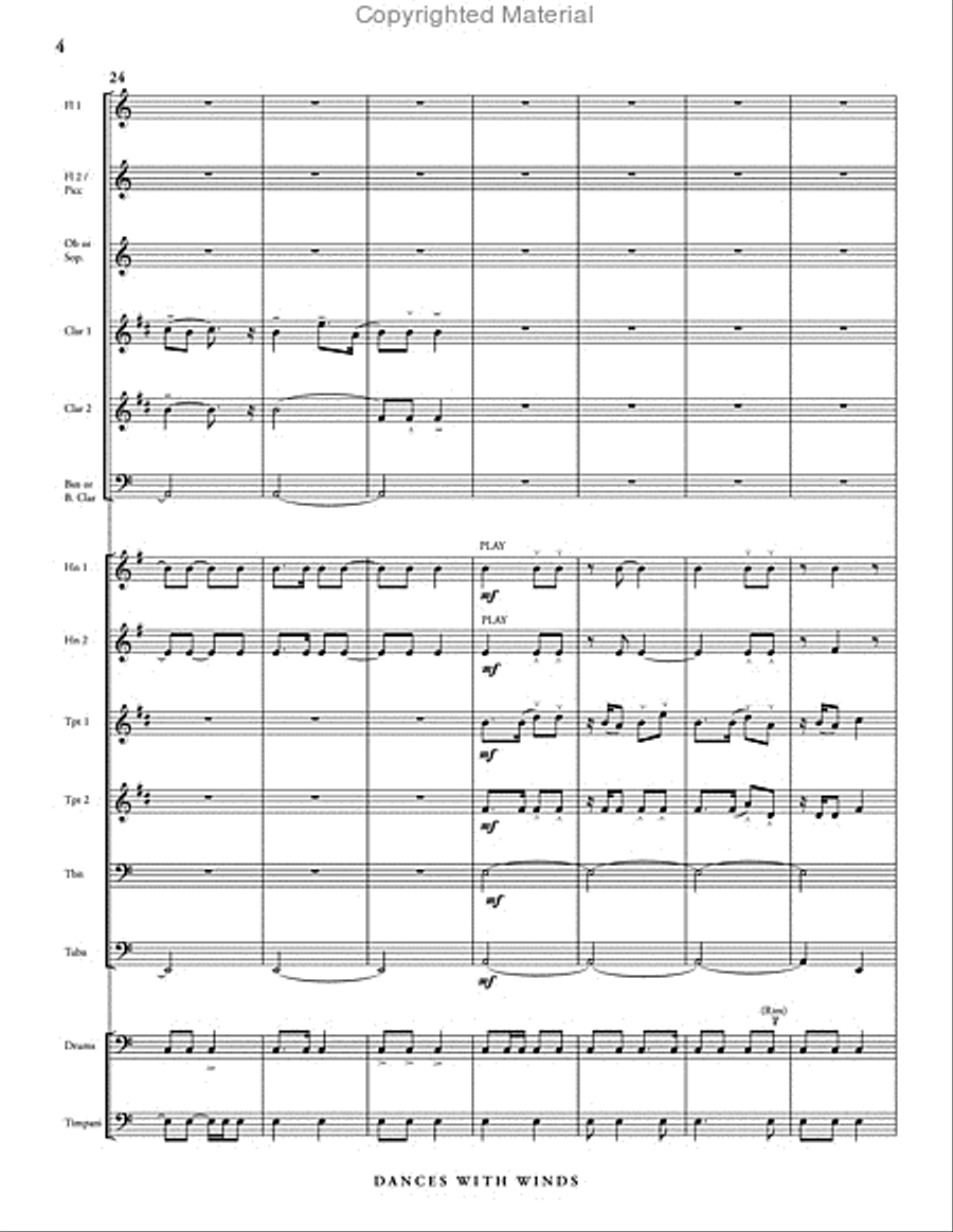Dances with Winds Dances with Winds Concert Band scores gallery preview page 5