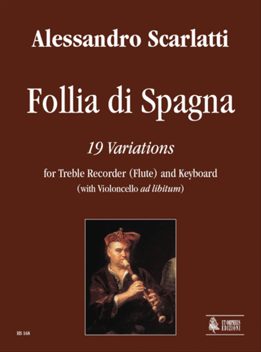 Follia di Spagna. 19 Variations for Treble Recorder (Flute) and Keyboard (with Violoncello ad libitum) Flute scores gallery preview page 1