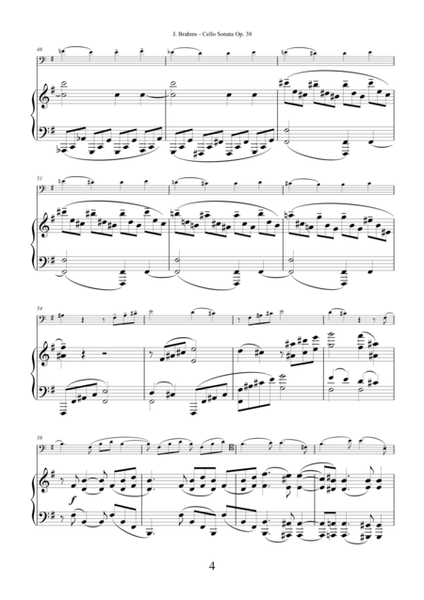 Sonata No.1 in E minor Op.38 by Johannes Brahms for cello and piano