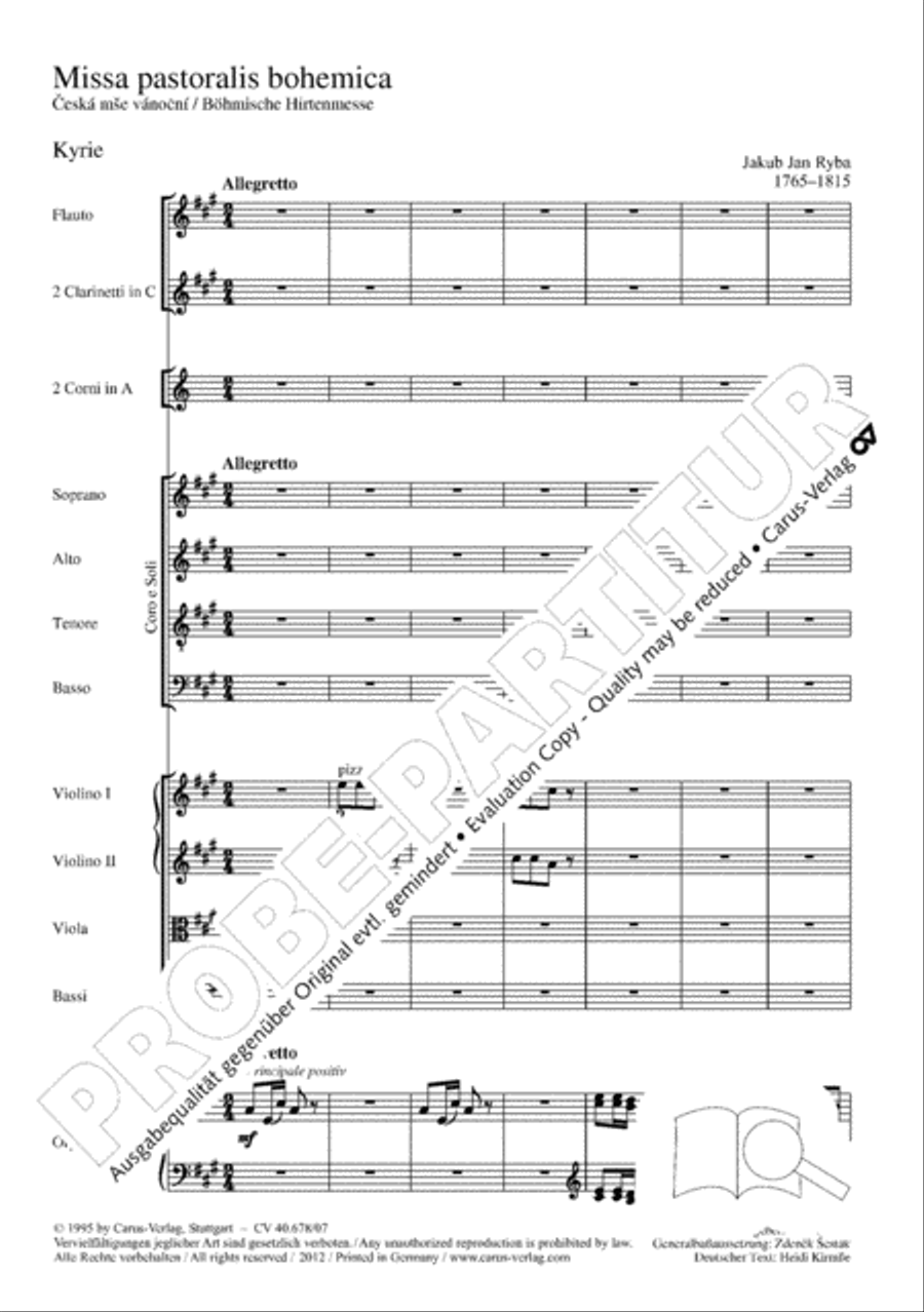Missa pastoralis bohemica 4-Part scores gallery preview page 14