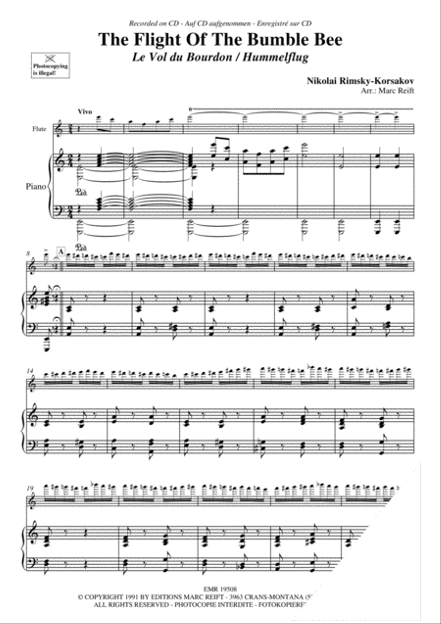 The Flight Of The Bumble Bee Flute Solo scores gallery preview page 3