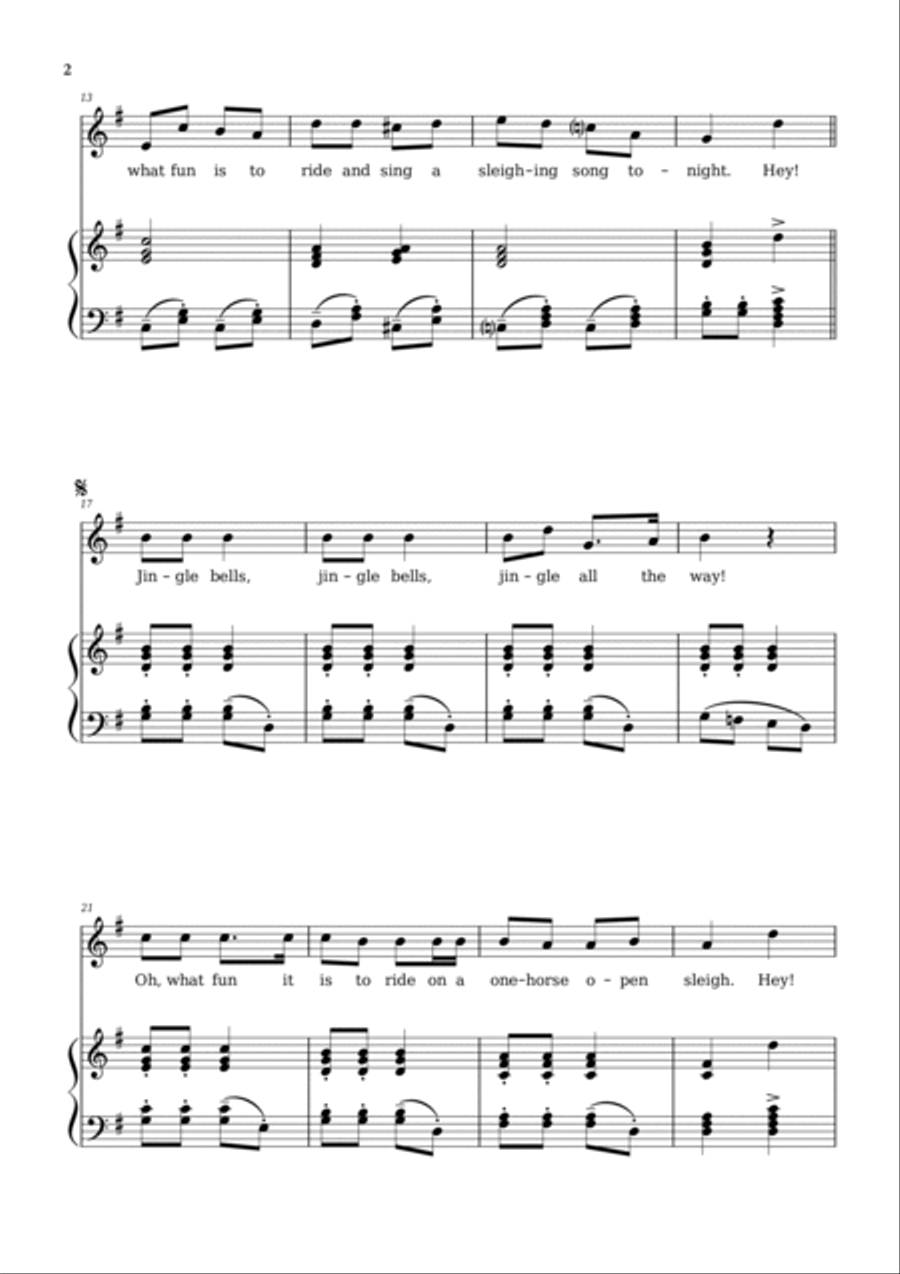 Jingle Bells Voice scores gallery preview page 2