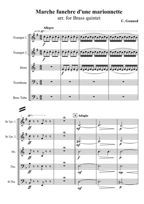 C. Gounod - Marche funebre d'une marionnette, arr. for Brass quintet