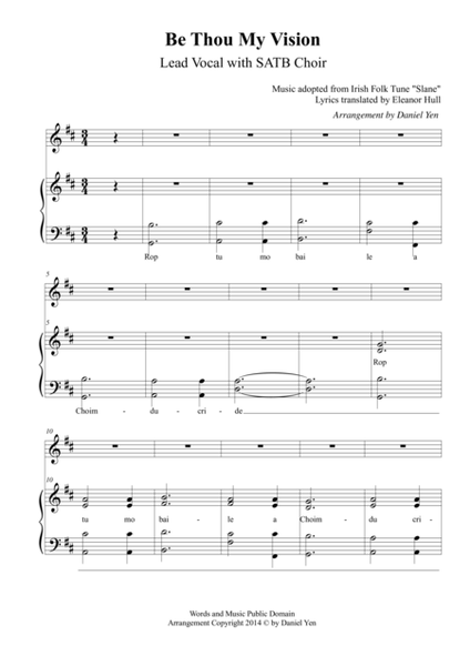 Be Thou My Vision for SATB Choir with Instrumental Accompaniment image number null