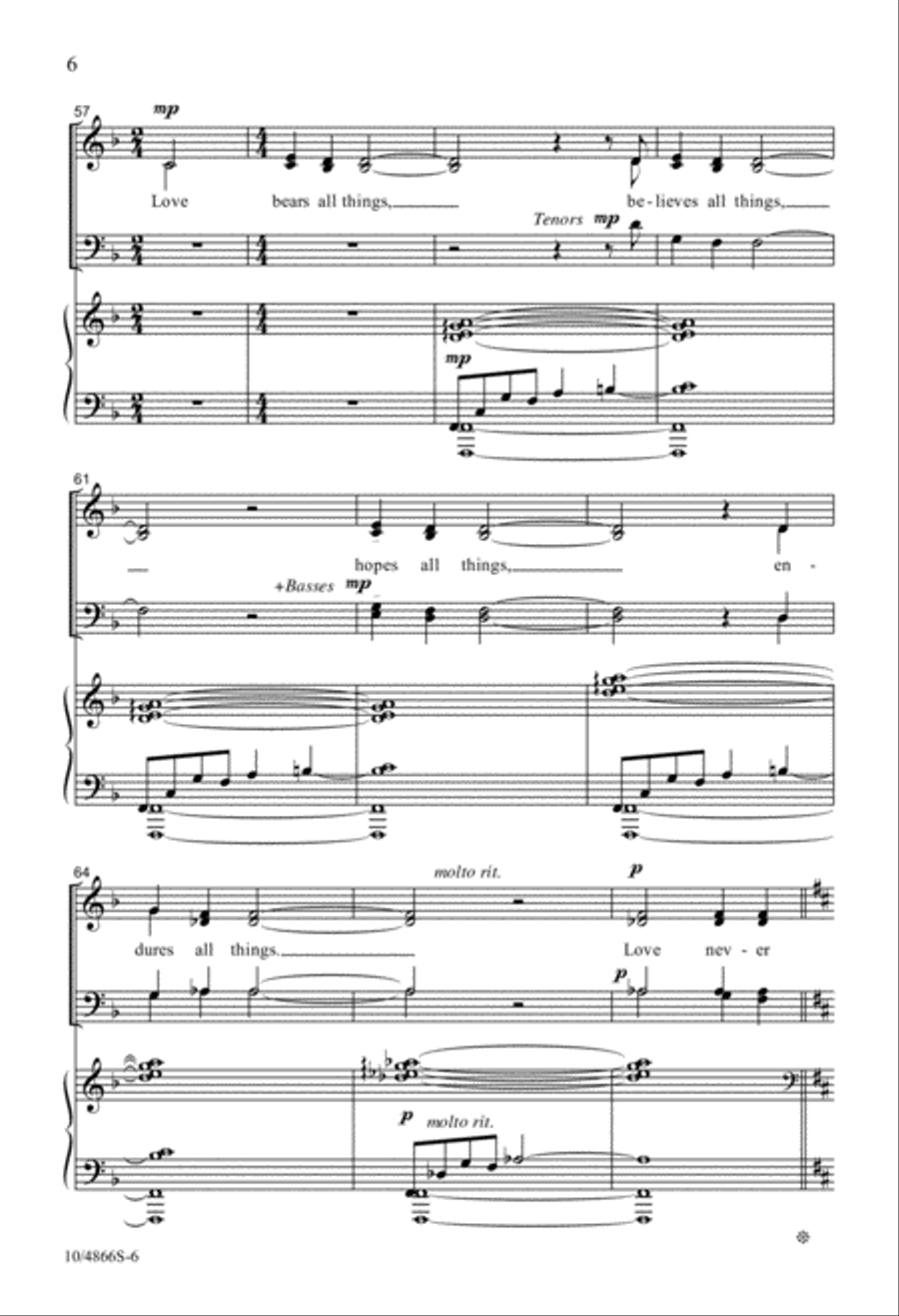 Love Never Ends 4-Part scores gallery preview page 6