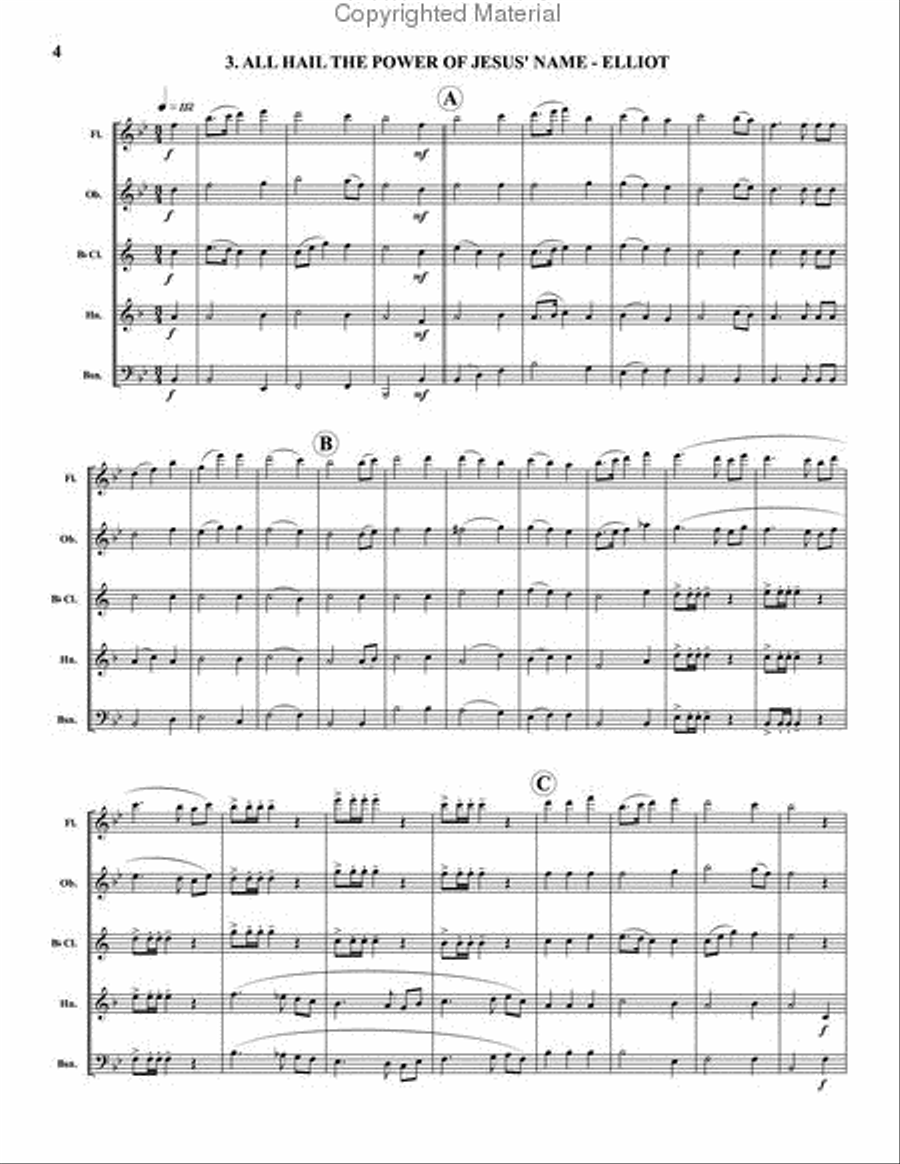 Hymn Suite Woodwind Quintet scores gallery preview page 3
