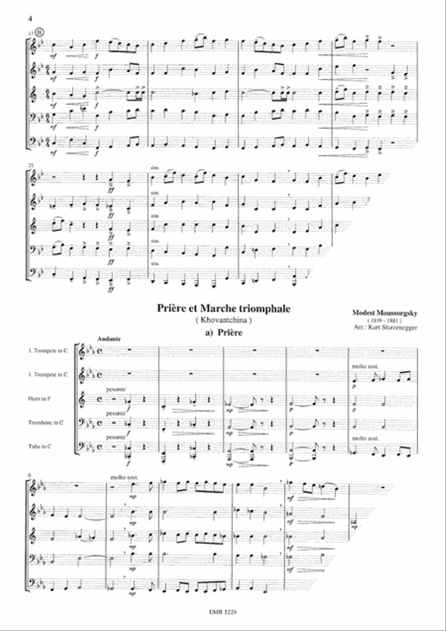 3 Movements Brass Quintet scores gallery preview page 4