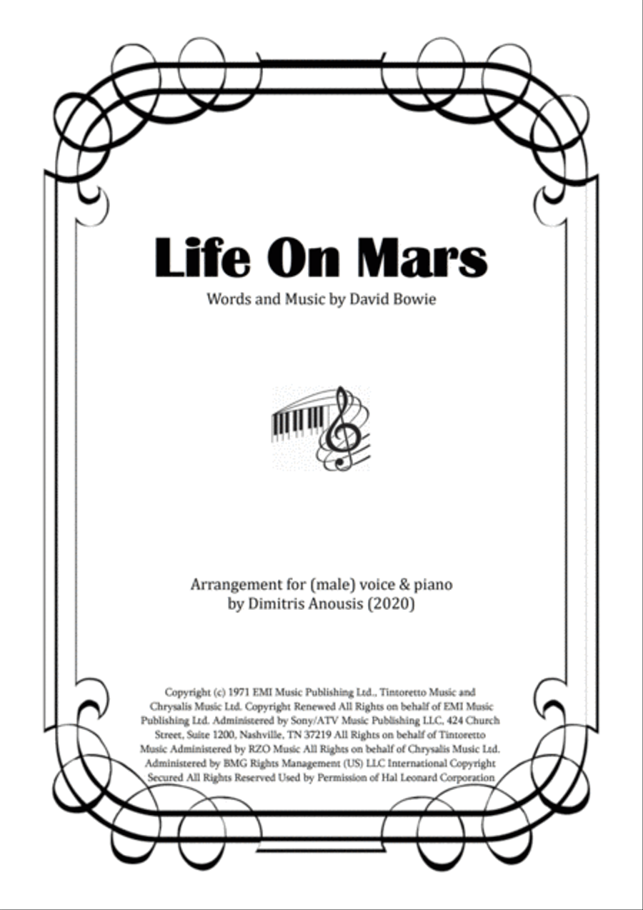 Life On Mars Voice scores gallery preview page 1
