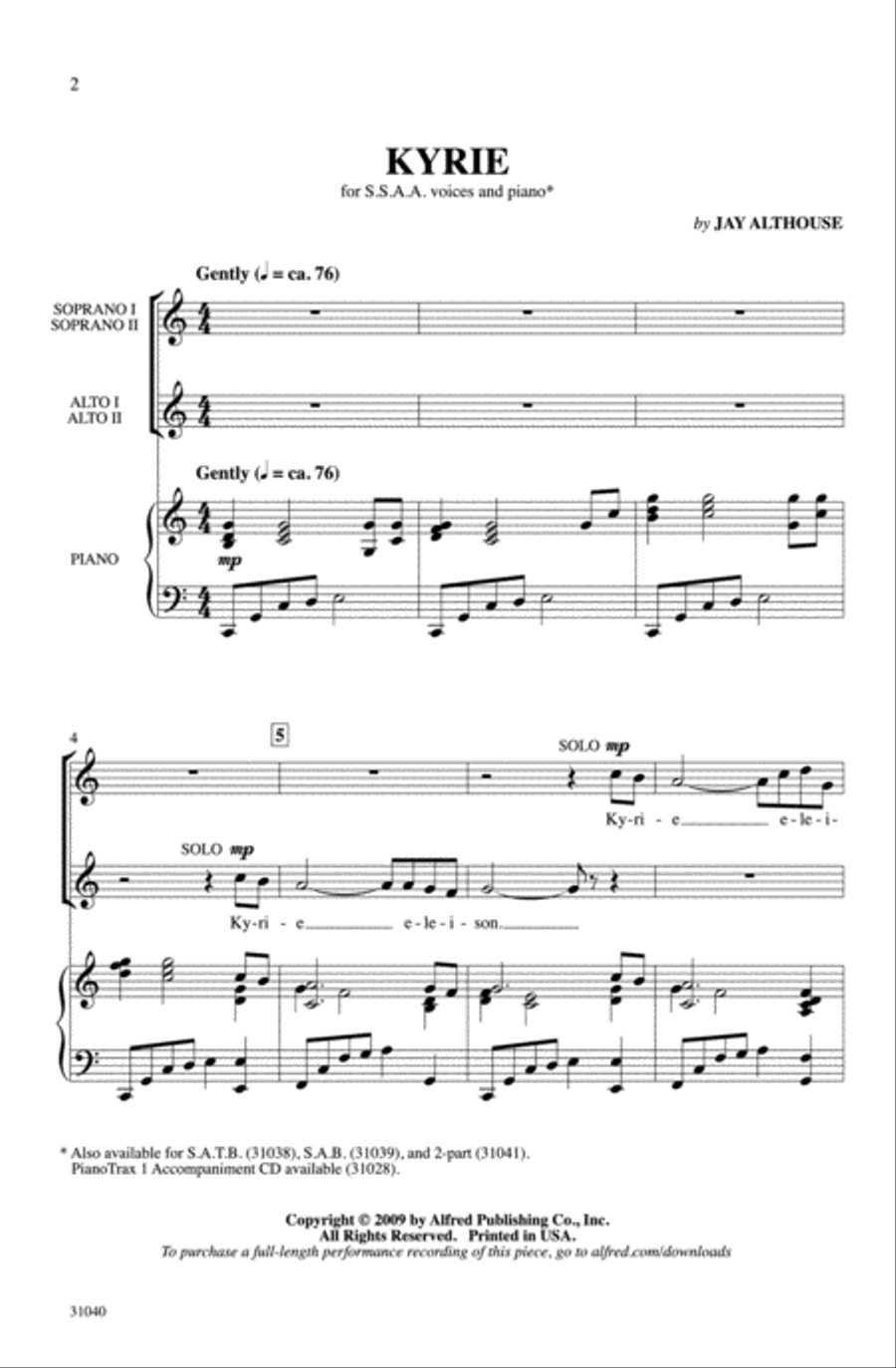 Kyrie Women's Choir scores gallery preview page 2