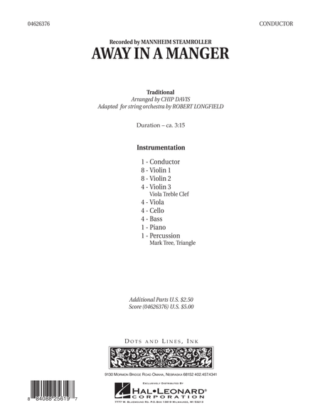 Away in a Manger - Full Score