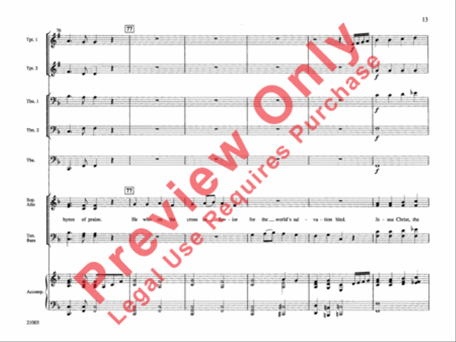 Risen Today! (An Easter Medley) Choir scores gallery preview page 14