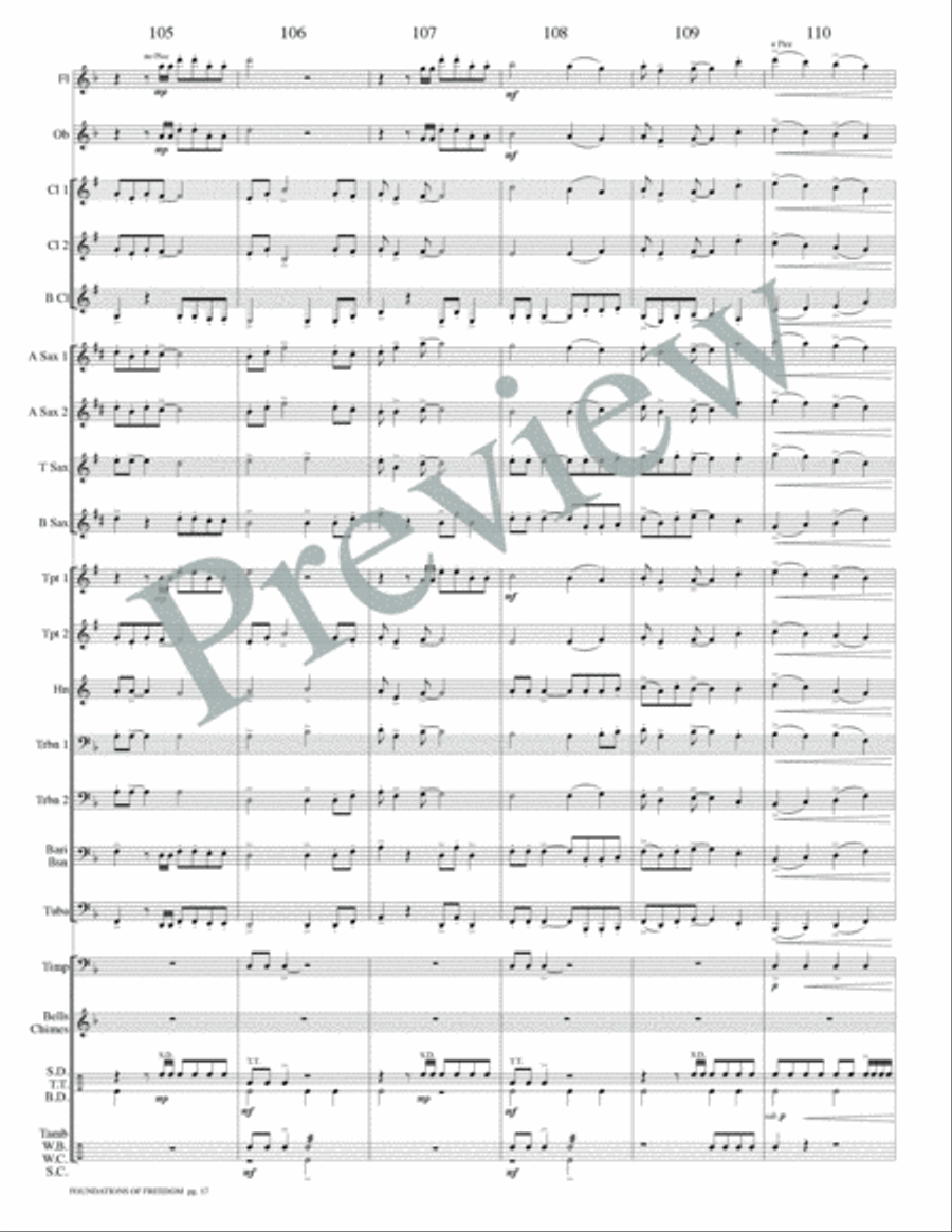 Foundations of Freedom Concert Band scores gallery preview page 20