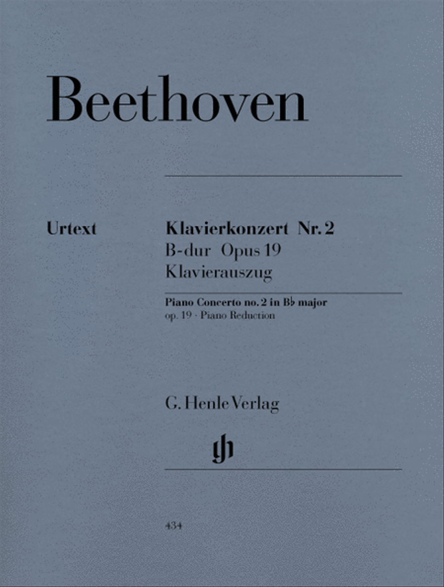 Book cover for Concerto for Piano and Orchestra B Flat Major Op. 19, No. 2