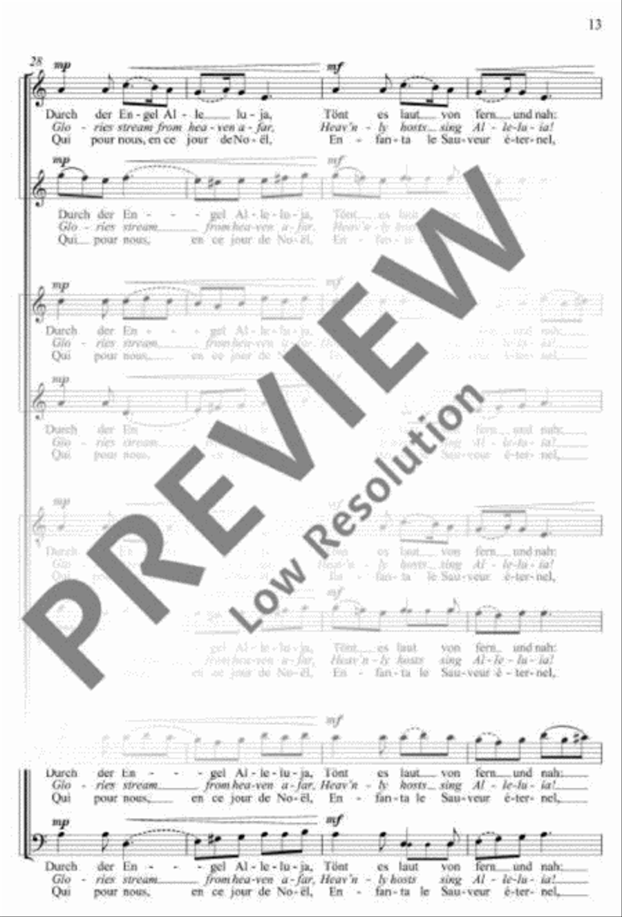 Silent Night, Holy Night A Cappella scores gallery preview page 14