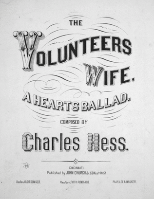 Book cover for The Volunteers Wife. A Hearts Ballad
