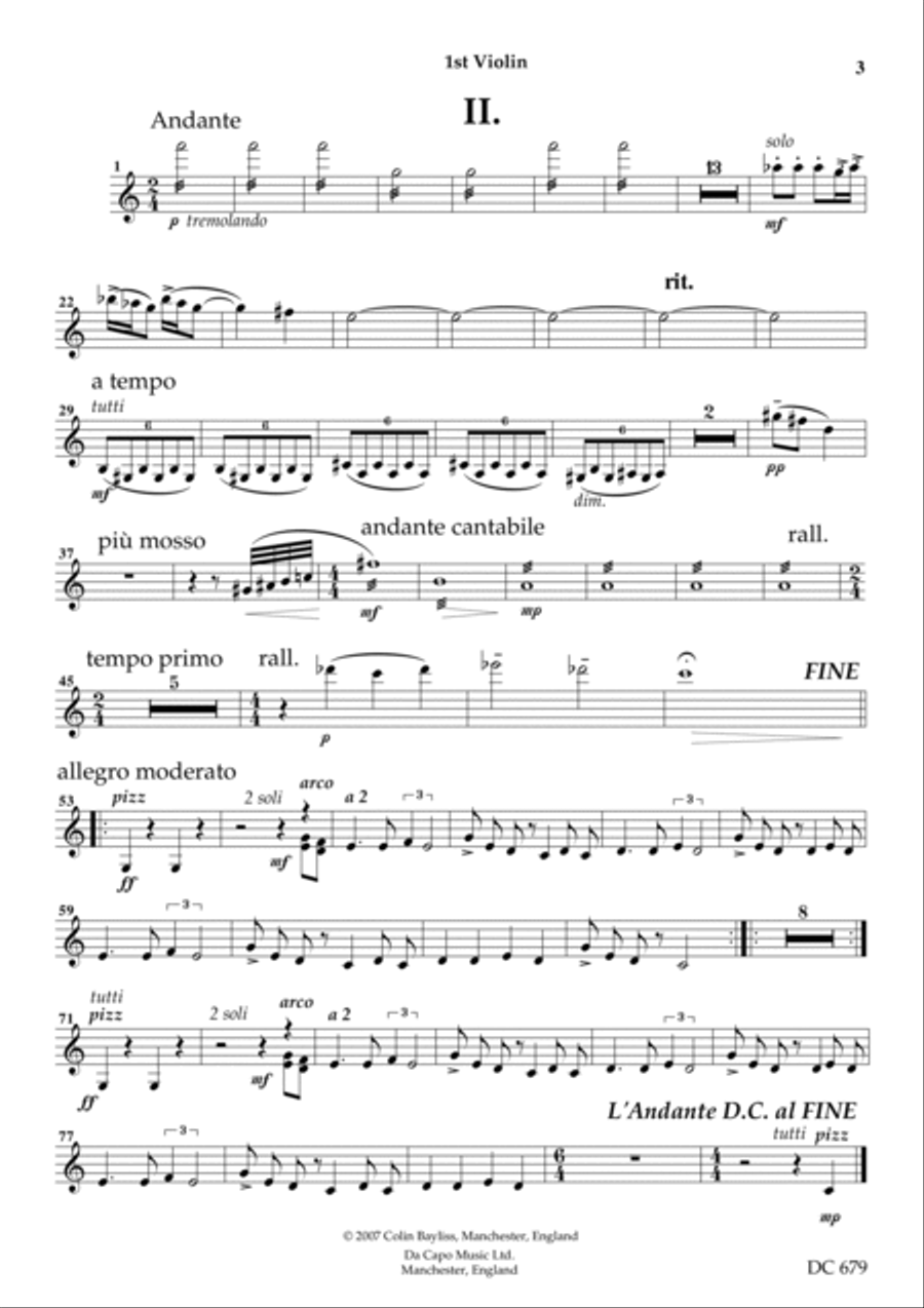 Conversation Concerto No.10 - for double bass and orchestra [parts for strings] String Quartet scores gallery preview page 3