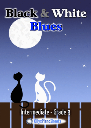 Book cover for Black & White Blues - Slow Blues - Piano Solo
