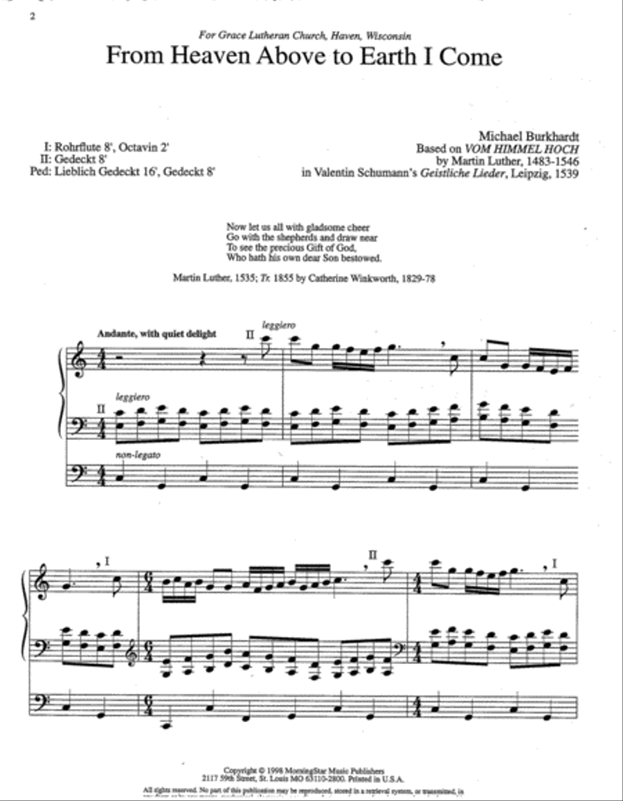 Five Christmas Hymn Improvisations, Set 3 Organ scores gallery preview page 2