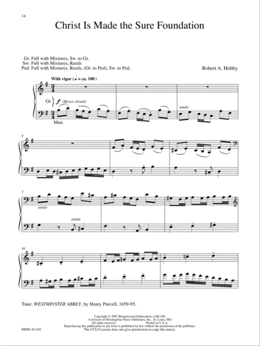 Three Hymns of Praise, Set 8 Organ scores gallery preview page 8