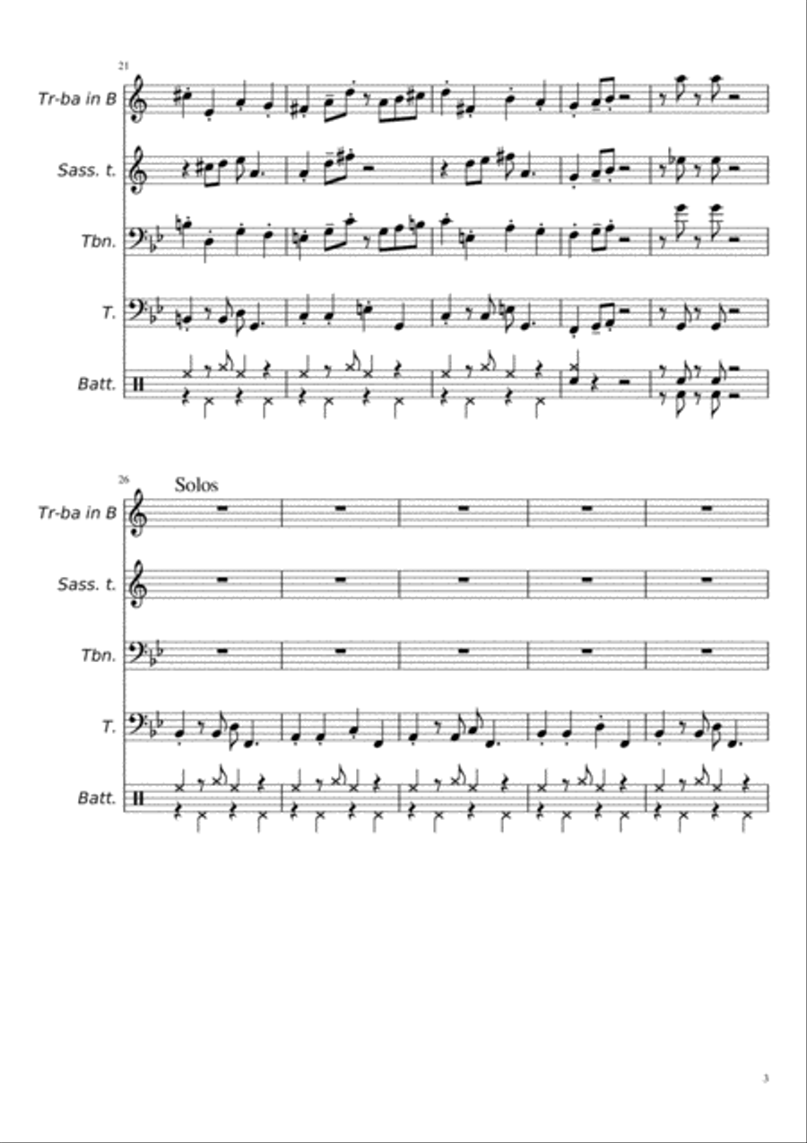 Di Di Di Di Brass Ensemble scores gallery preview page 3