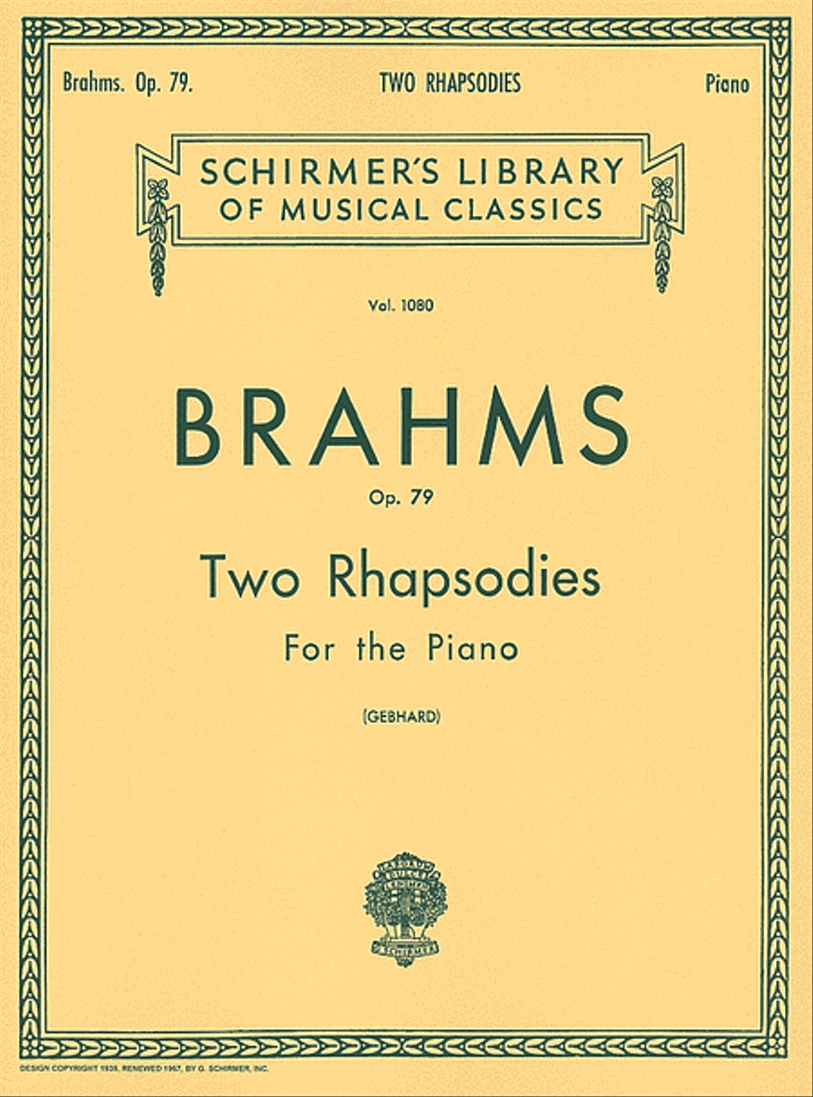 2 Rhapsodies, Op. 79 Piano Solo scores gallery preview page 1
