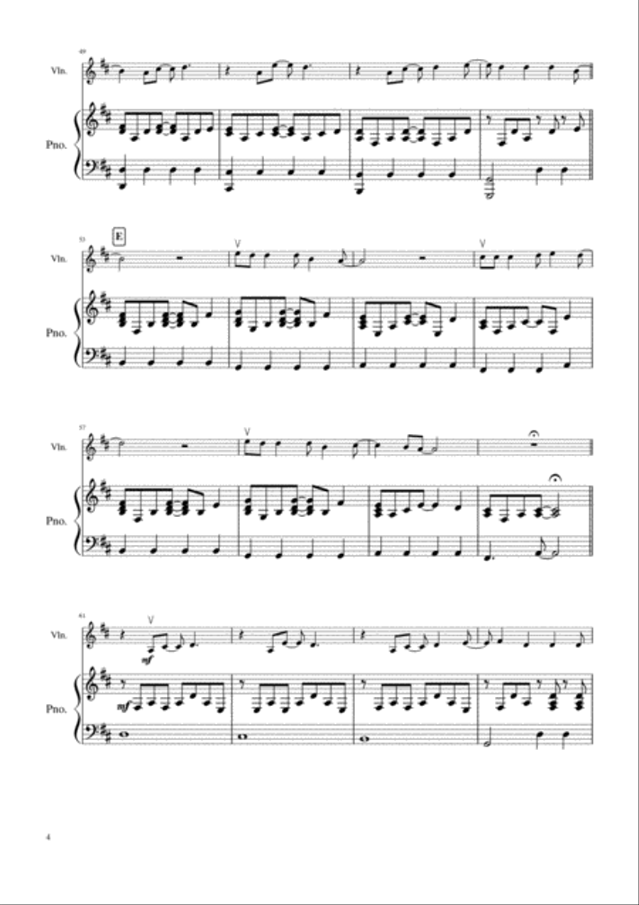 Wherever You Will Go Wherever You Will Go Violin Solo scores gallery preview page 5