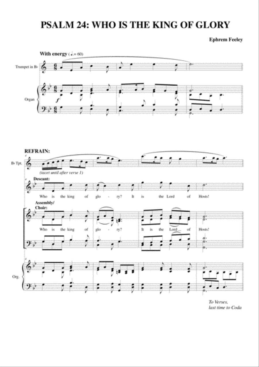 Psalm 24: Who is the King of Glory? 4-Part scores gallery preview page 2
