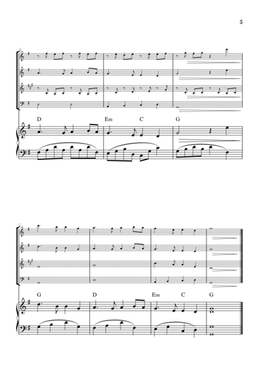 Auld Lang Syne • New Year's Anthem | Woodwind Quartet & Piano Accompaniment sheet music with chords image number null