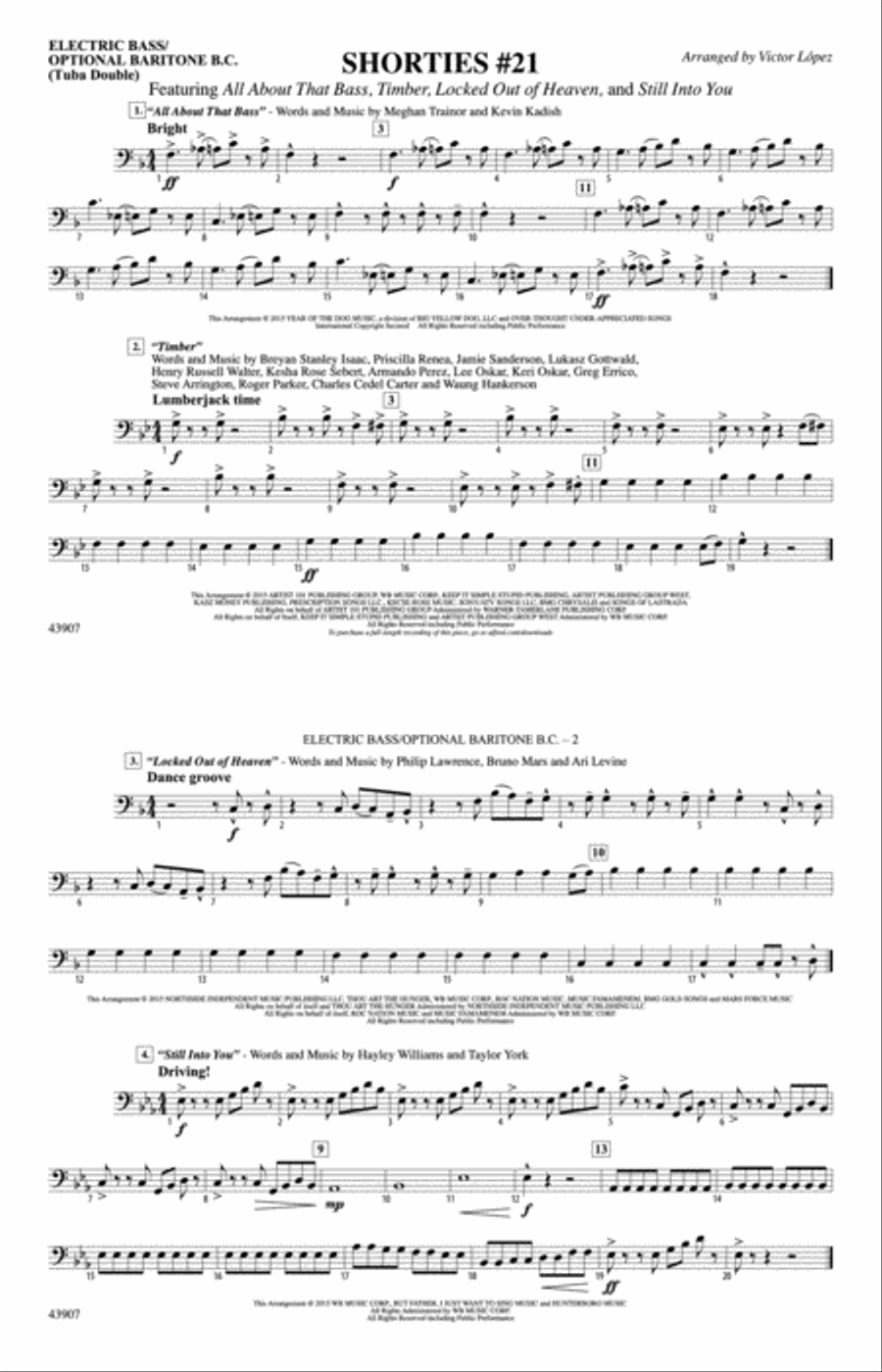 Shorties #21: Electric Bass Marching Band scores gallery preview page 1