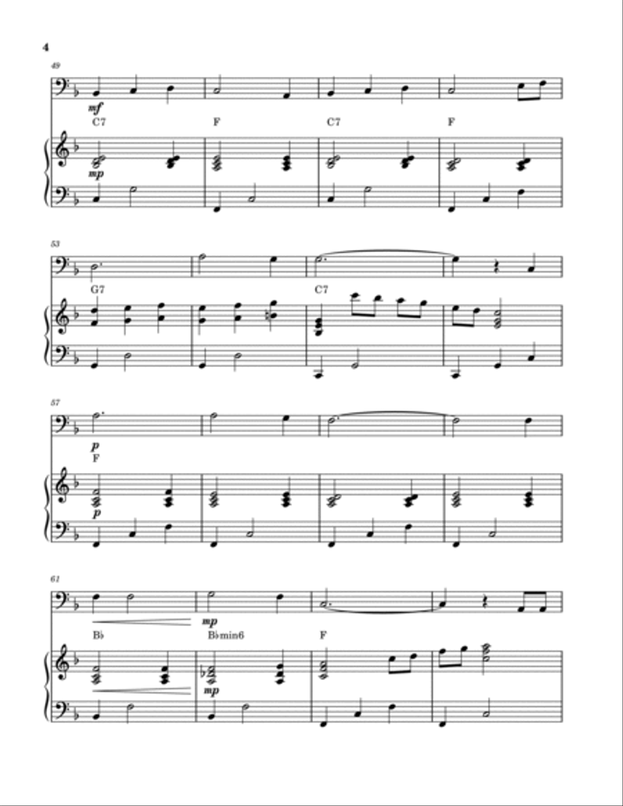 My Wild Irish Rose (Cello and Piano) Piano scores gallery preview page 4