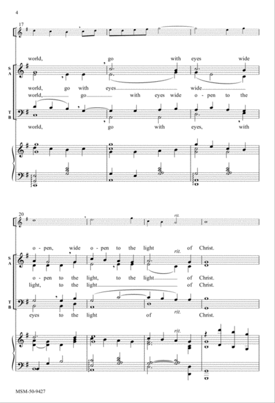 Go Into the World Go Into the World 4-Part scores gallery preview page 4