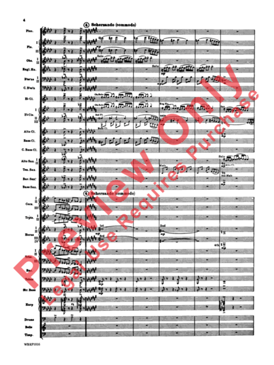 Rhapsody in Blue Concert Band scores gallery preview page 7