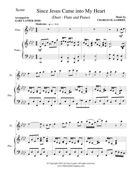 GOSPEL HYMN SUITE (For Flute & Piano with Score & Flute Part) image number null