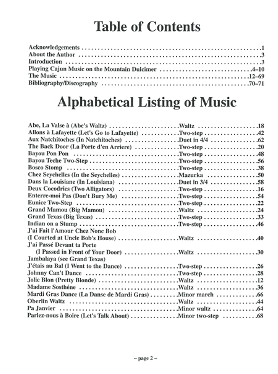 Cajun Favorites for Mountain Dulcimer Mountain Dulcimer scores gallery preview page 3