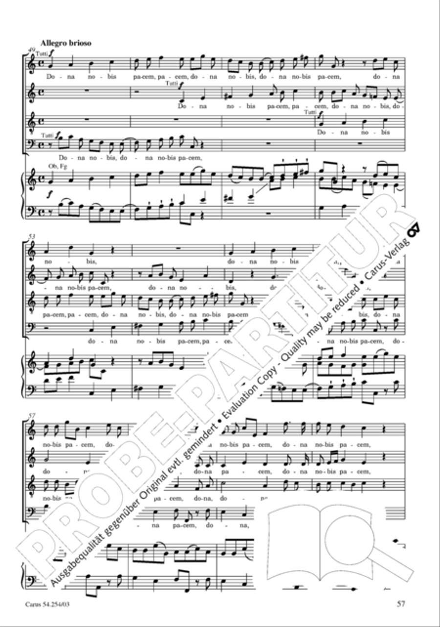 Missa Sancti Hieronymi 4-Part scores gallery preview page 58