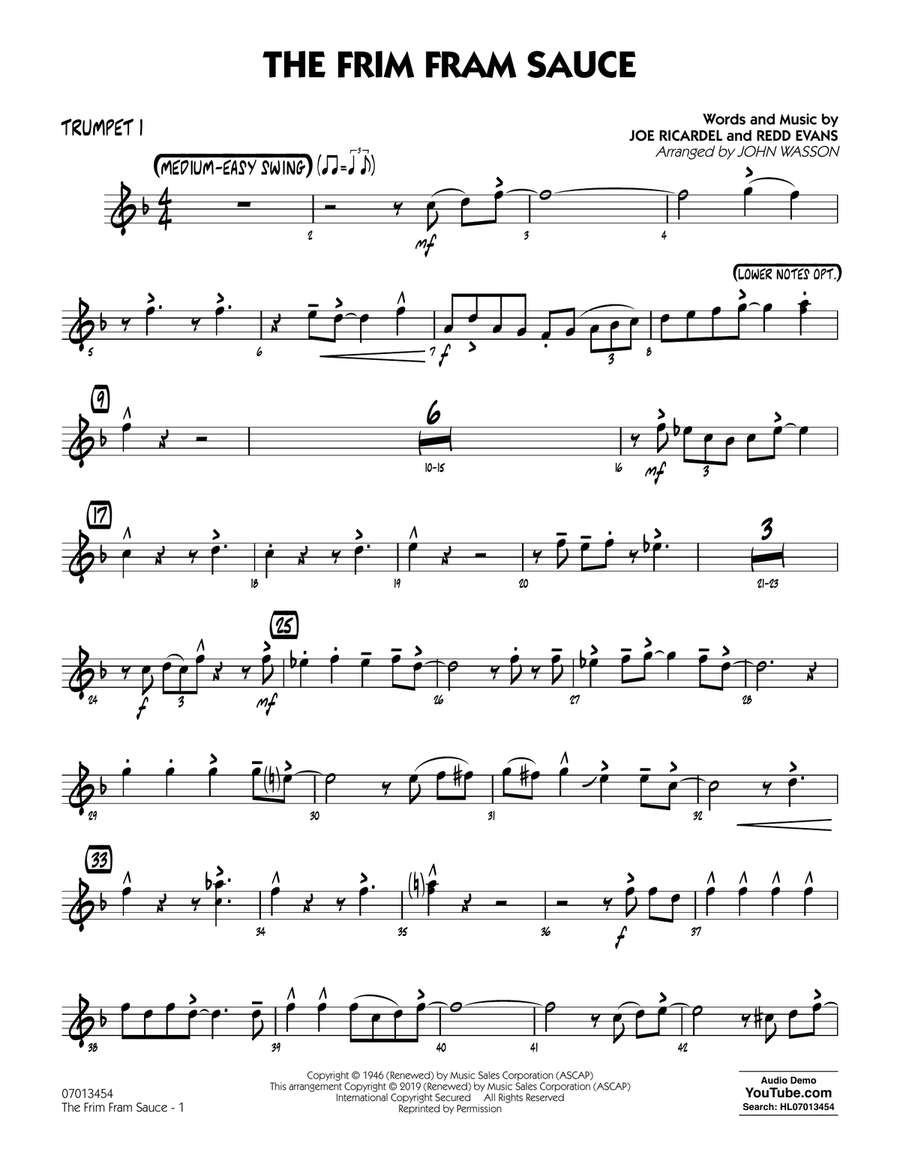 The Frim Fram Sauce (arr. John Wasson) - Trumpet 1