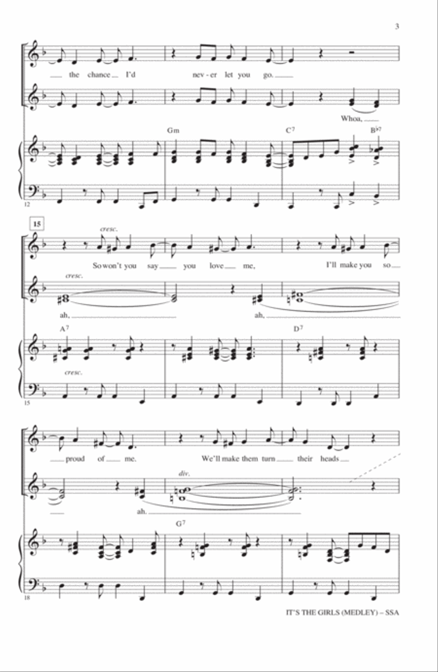 It's The Girls (Medley) It's The Girls (Medley) SSA scores gallery preview page 2