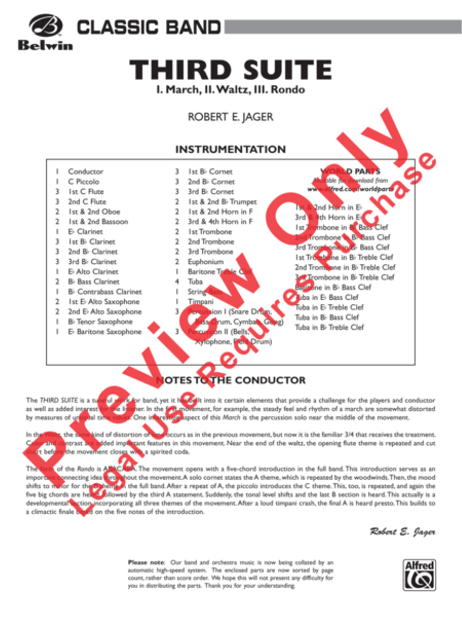 Third Suite (I. March, II. Waltz, III. Rondo) Concert Band scores gallery preview page 2