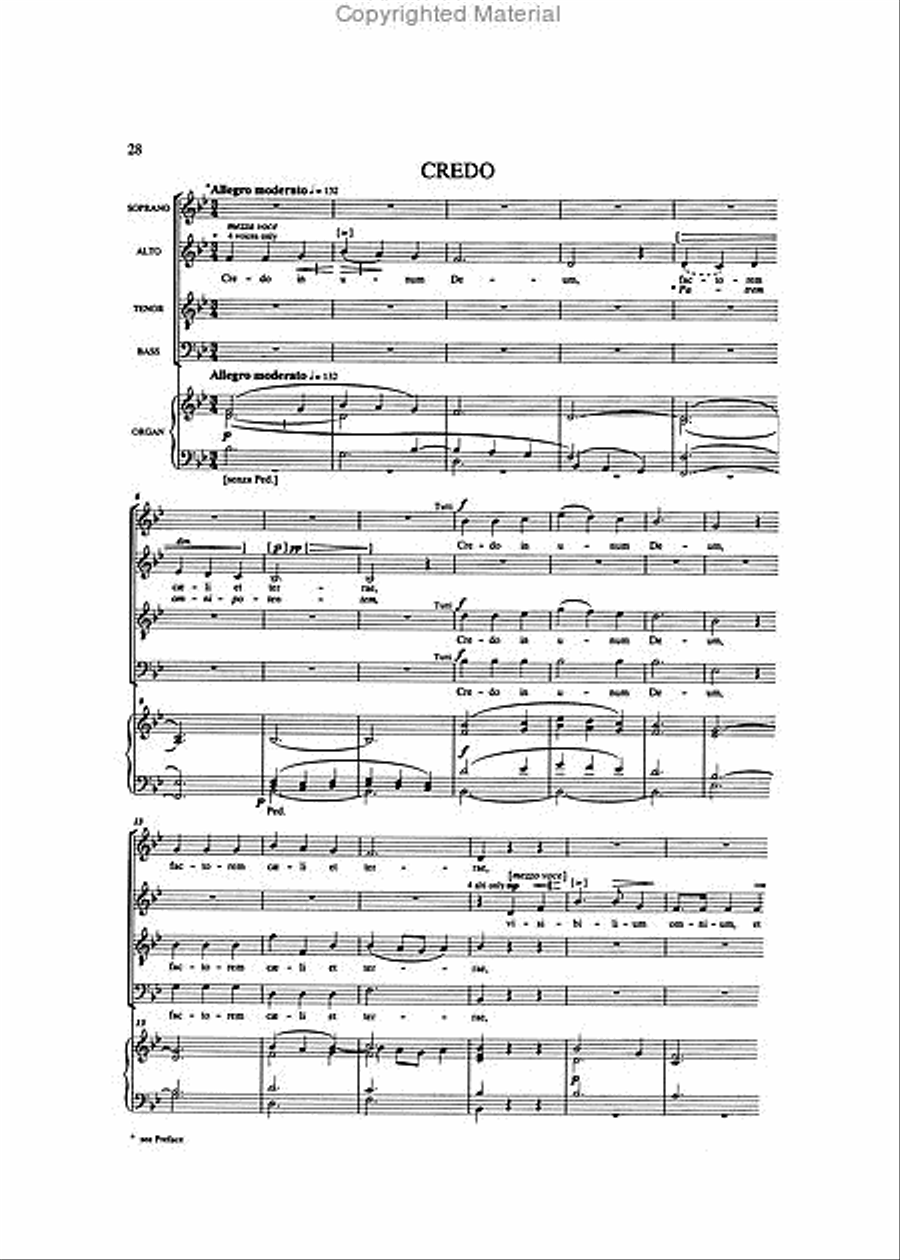 Mass in D Major, Op. 86 (Mse D dur) 4-Part scores gallery preview page 4