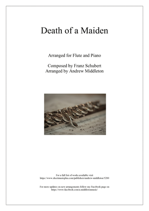 Book cover for Death of a Maiden arranged for Flute and Piano