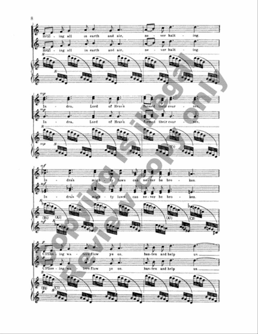 Choral Hymns from the Rig-Veda, Group 3 SSAA scores gallery preview page 17