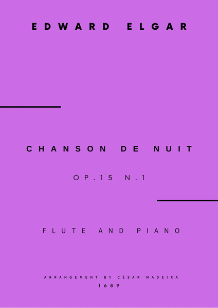 Chanson De Nuit, Op.15 No.1 - Flute and Piano (Full Score) image number null